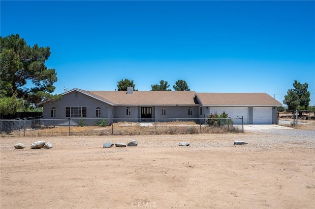 ranch-style house with a garage