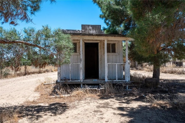 view of shed