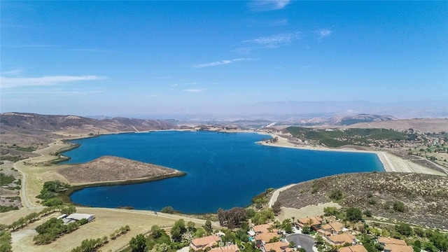 property view of water featuring a mountain view