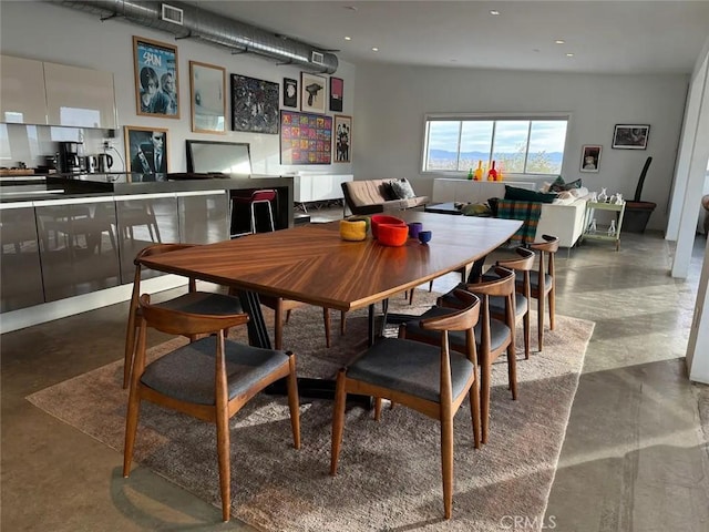 66028 Sonora Rd, Joshua Tree, CA 92252 - dining space featuring finished concrete floors and recessed lighting