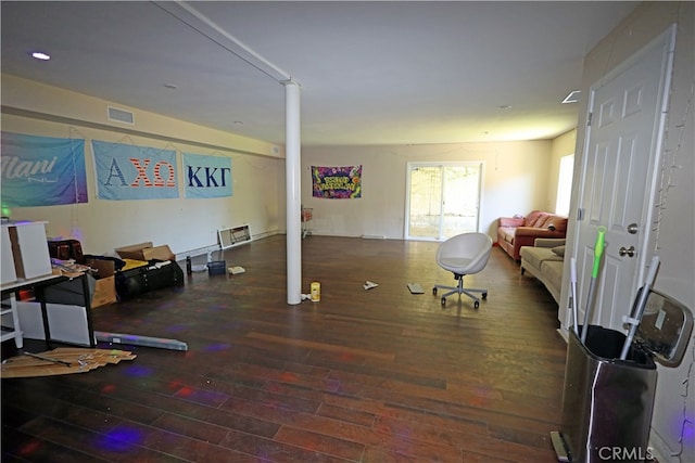 interior space featuring hardwood / wood-style floors