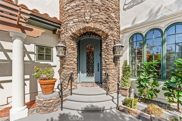 view of doorway to property