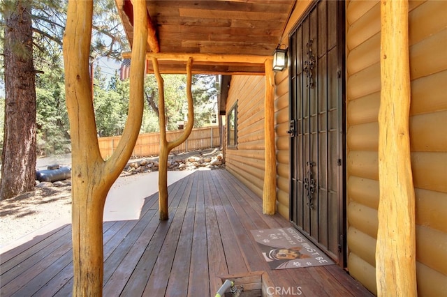 view of wooden deck