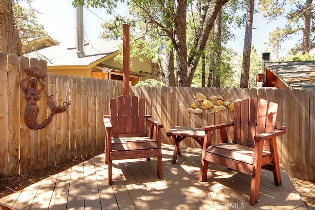 view of wooden deck