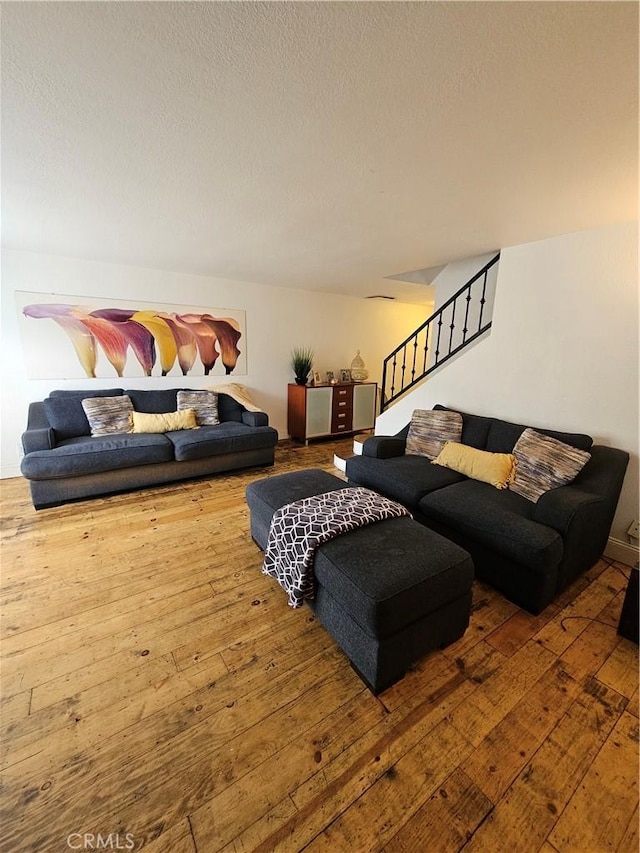 living room featuring hardwood / wood-style flooring