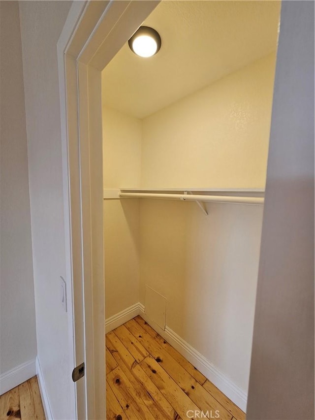 spacious closet with light wood-type flooring