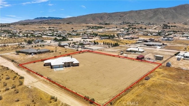 aerial view featuring a mountain view