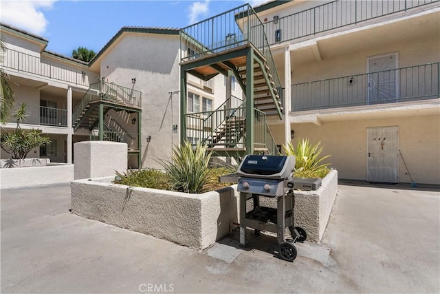 view of patio with area for grilling