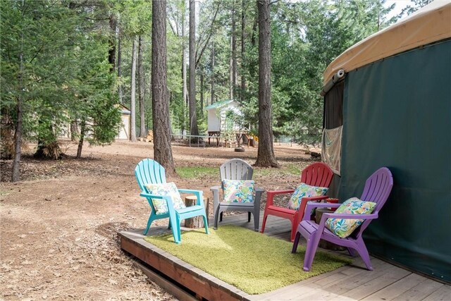 view of patio / terrace featuring a deck