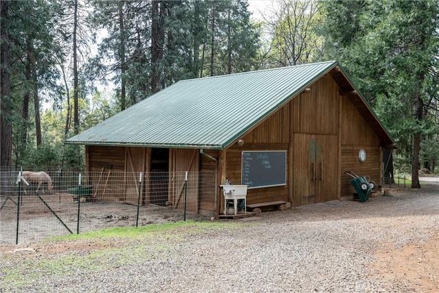 view of horse barn