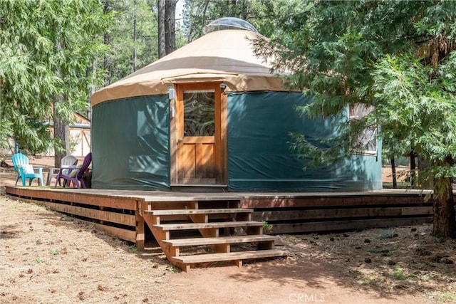 exterior space featuring a gazebo