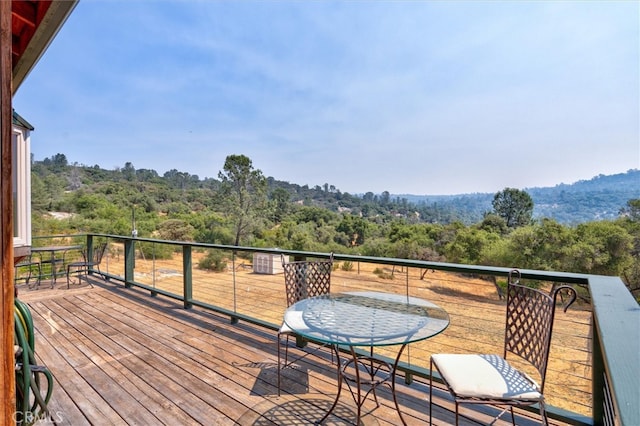 view of wooden terrace