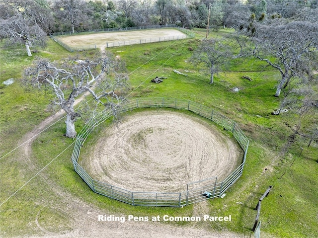 bird's eye view with a rural view