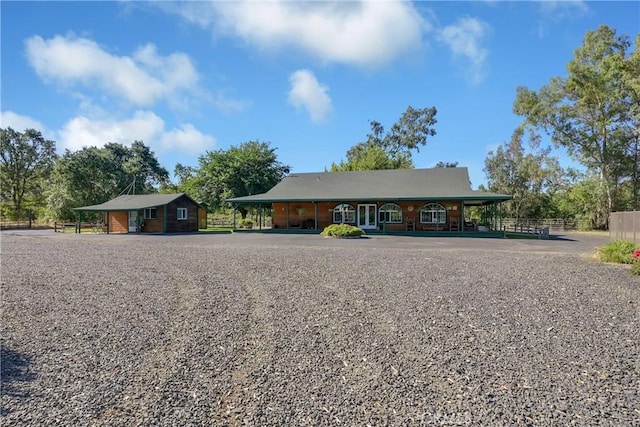 view of ranch-style home