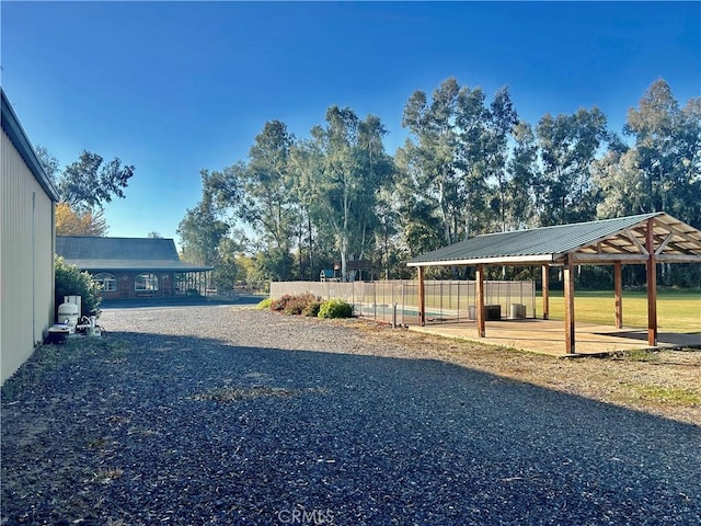 view of yard featuring a gazebo