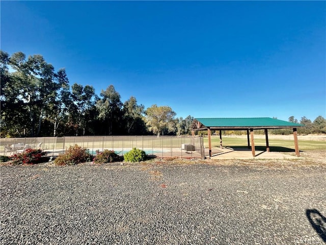 view of yard featuring a gazebo