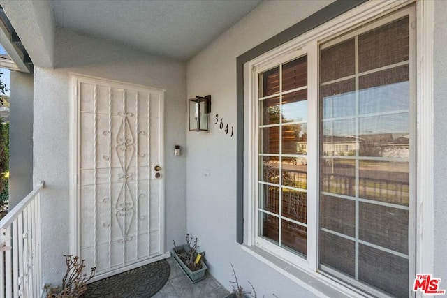 view of doorway to property