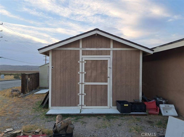 view of outbuilding