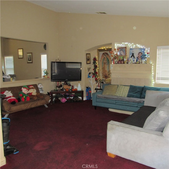 view of carpeted living room