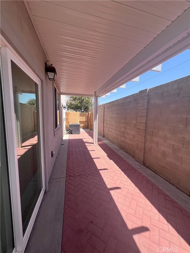 view of patio / terrace featuring cooling unit