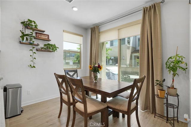 3570 E Peckham Paseo Unit 3, Ontario, CA 91761 - dining area with recessed lighting, baseboards, and light wood finished floors