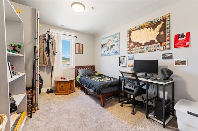 view of carpeted bedroom