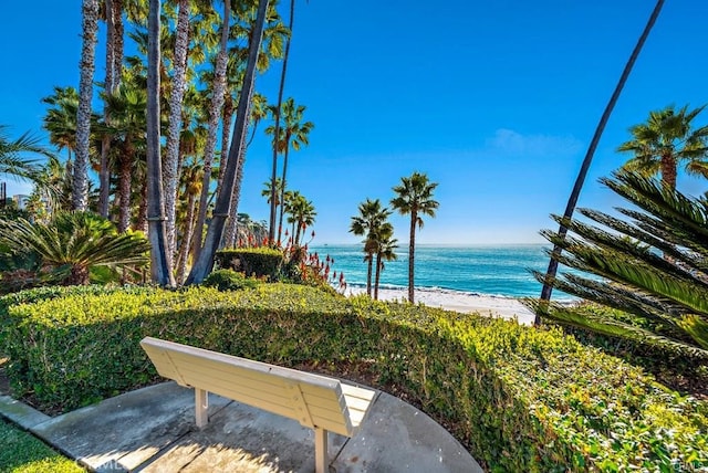 water view with a view of the beach