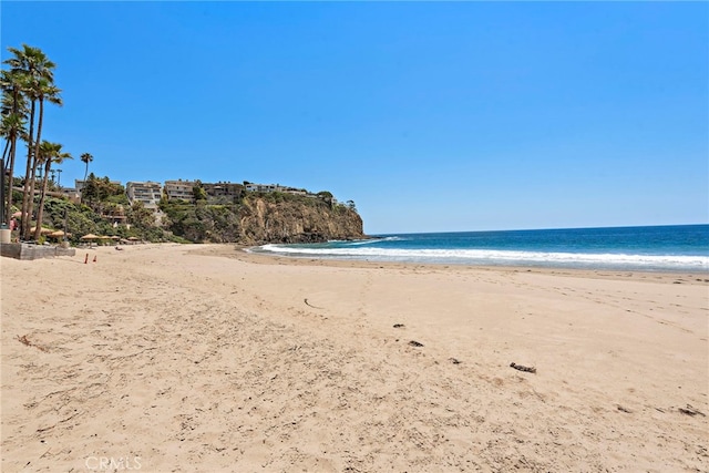 water view featuring a beach view