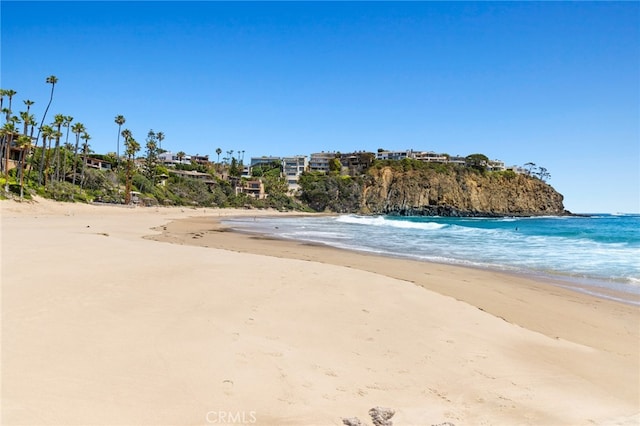 water view with a view of the beach