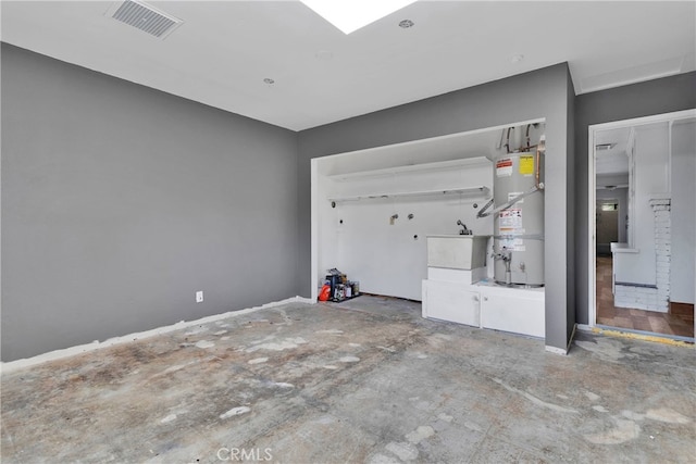 interior space featuring strapped water heater