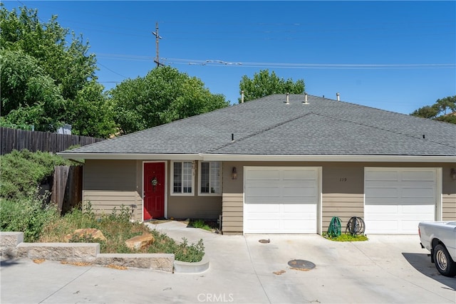 ranch-style house with a garage