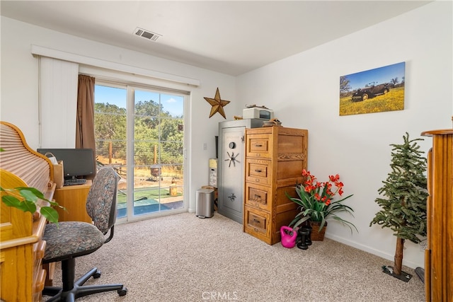 office featuring carpet flooring