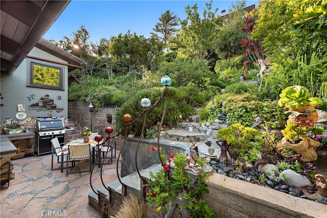 view of patio featuring area for grilling