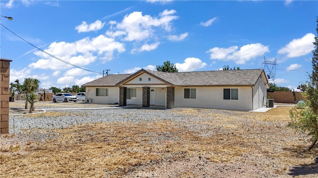 ranch-style house featuring central AC