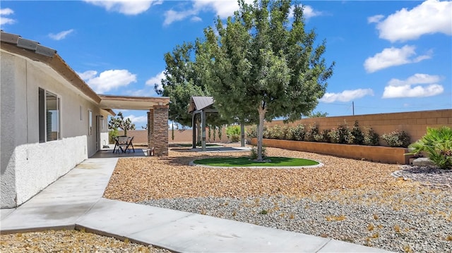 view of yard featuring a patio area