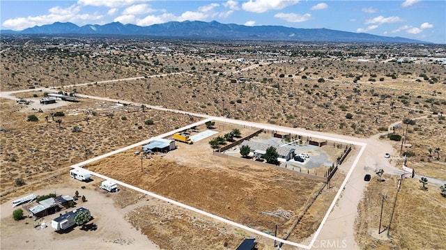 aerial view with a mountain view