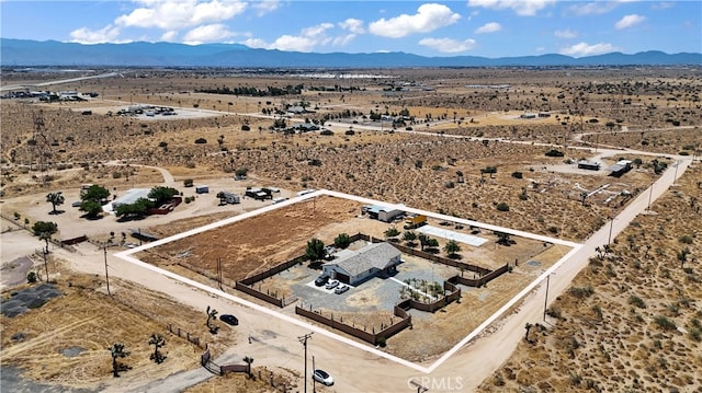 drone / aerial view with a mountain view