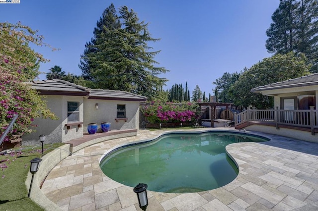 view of pool with a patio