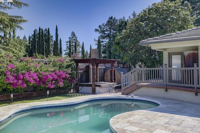 view of pool with a patio area