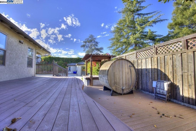 view of wooden terrace