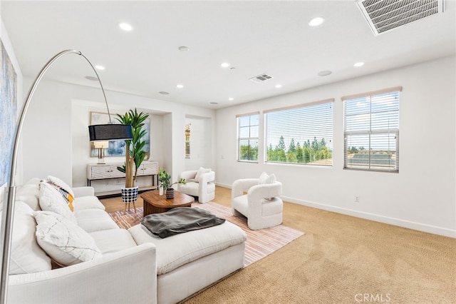 view of carpeted living room