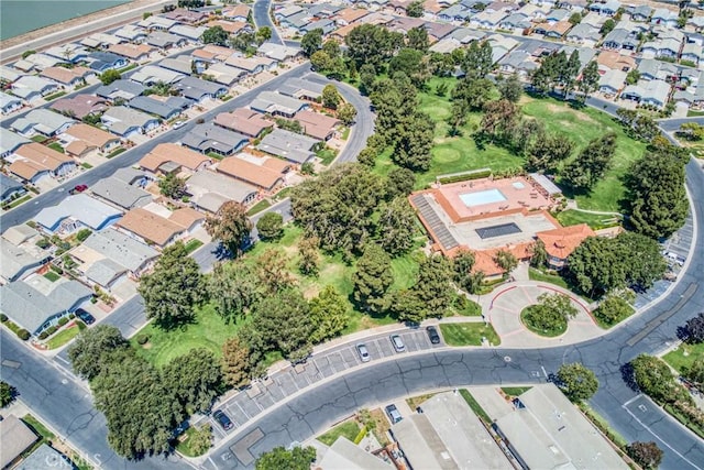 drone / aerial view with a residential view