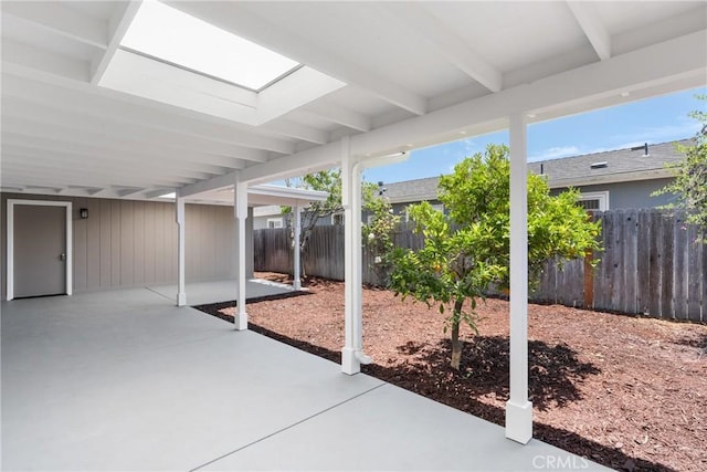 view of patio with fence