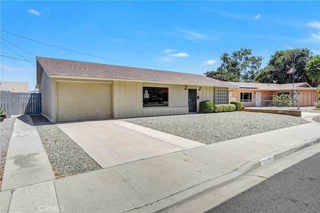 ranch-style house with a garage