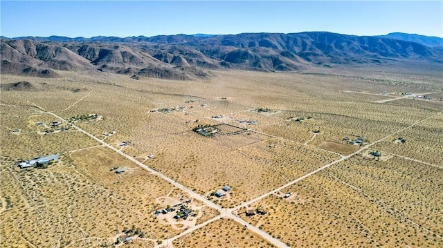 50471 Cholla Rd, Johnson Valley, CA 92285 - bird's eye view featuring a rural view, a desert view, and a mountain view