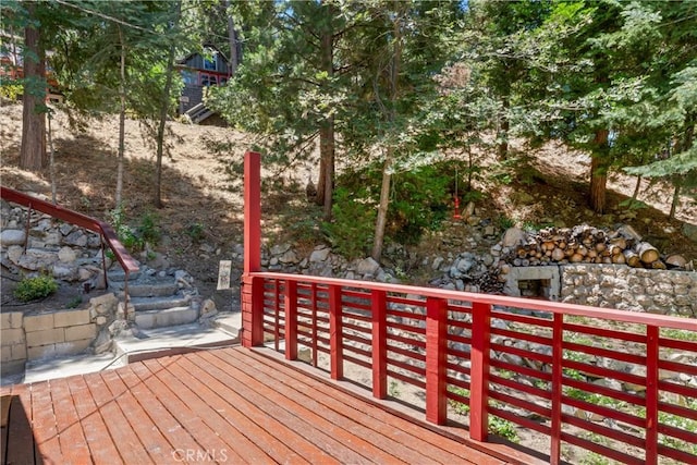 view of wooden deck