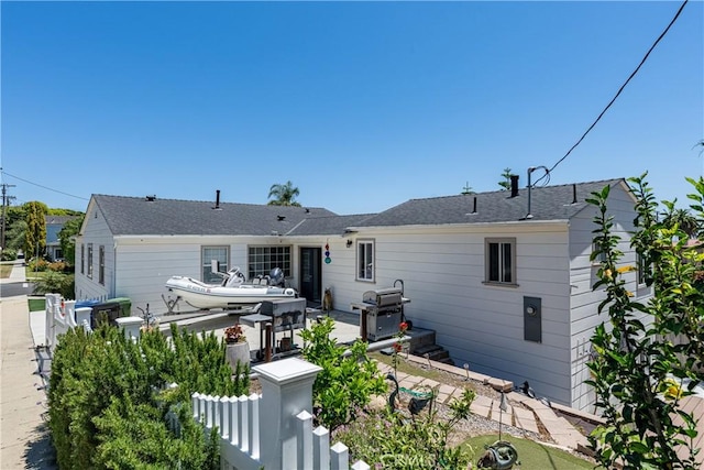 view of rear view of property