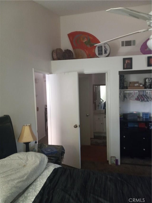 bedroom featuring a closet