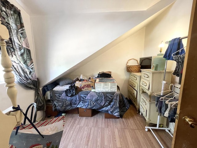 bedroom featuring wood-type flooring