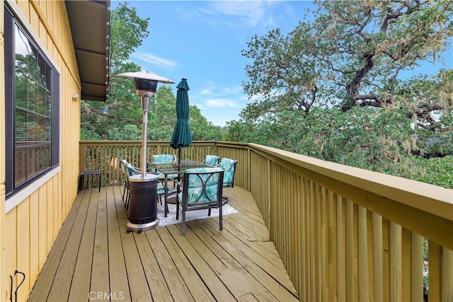 view of wooden terrace